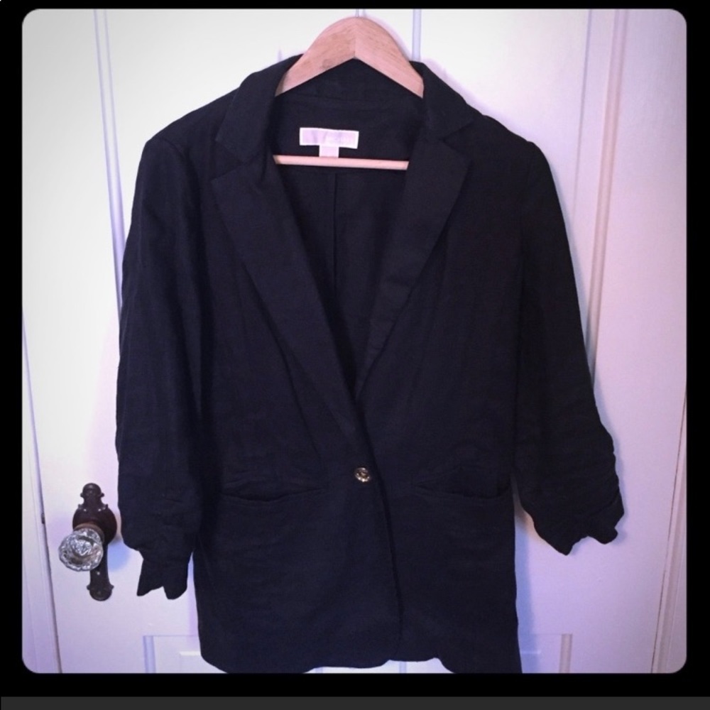 Michael Kors black linen Blazer